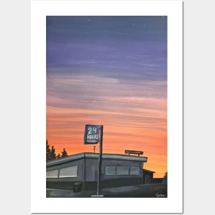 Small Town Sunset Posters and Art